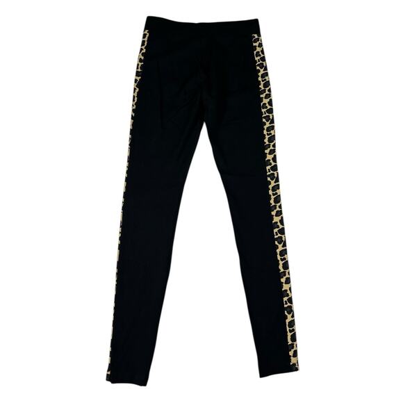 Puma Way 1 Athletic Leggings Black Animal Leopard Print Side Stripe Cotton S - Picture 5 of 8